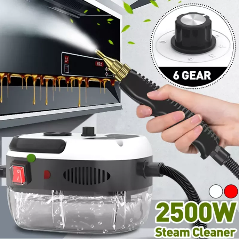 

2500W Steam Cleaner High Pressure Temperature Cleaning Home Appliance Air Conditioning Kitchen Hood Car Cleaner With Water Tank