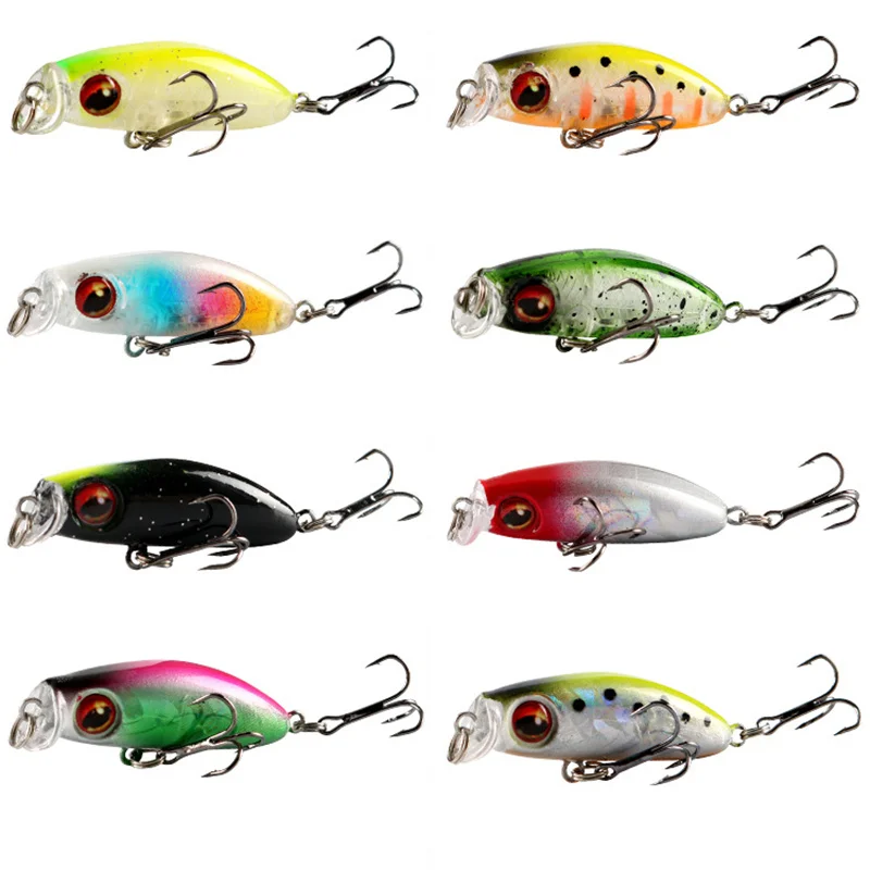 

Mini Trolling Lure Saltwater Minnow 3.1g 4.3cm Fishing Lures For Pike Submerged Wobbler 3d Fisheye Hard Artificial Bait