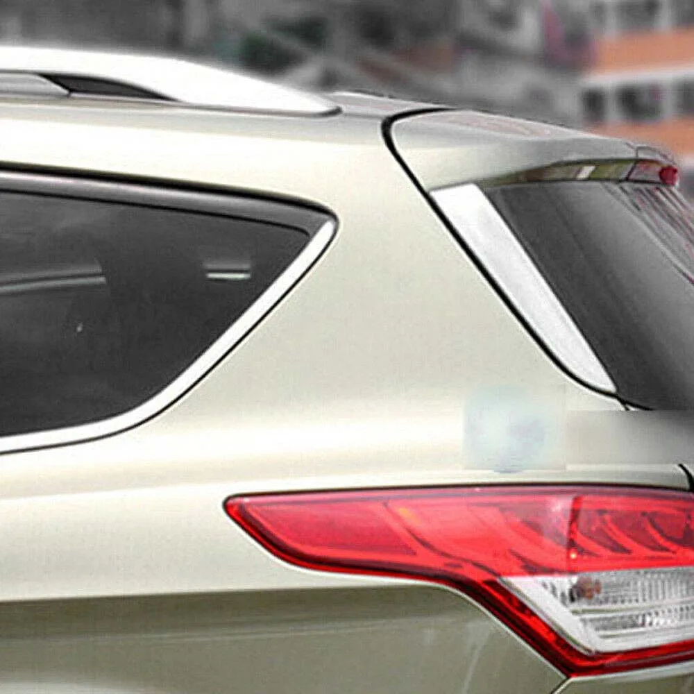 Для Ford Escape Kuga MK2 2013-2019 Chrome Lunette ArrièRe Spoiler Couverture Garniture Pilier Poteaux Moulage DéCoration