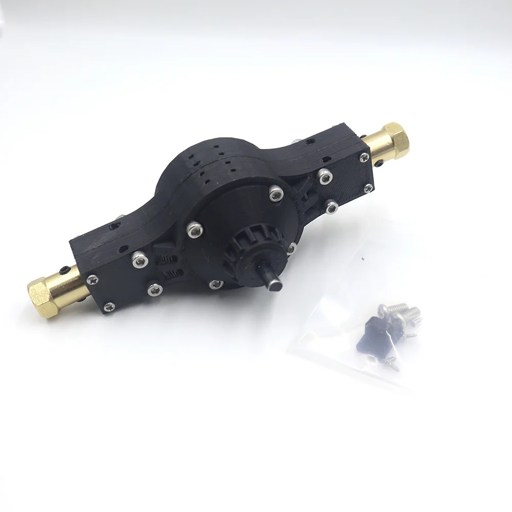 Металлическая задняя ось/задняя поперечная ось 140 мм для 1/14 Tamiya RC Truck Scania 770S R620 Benz