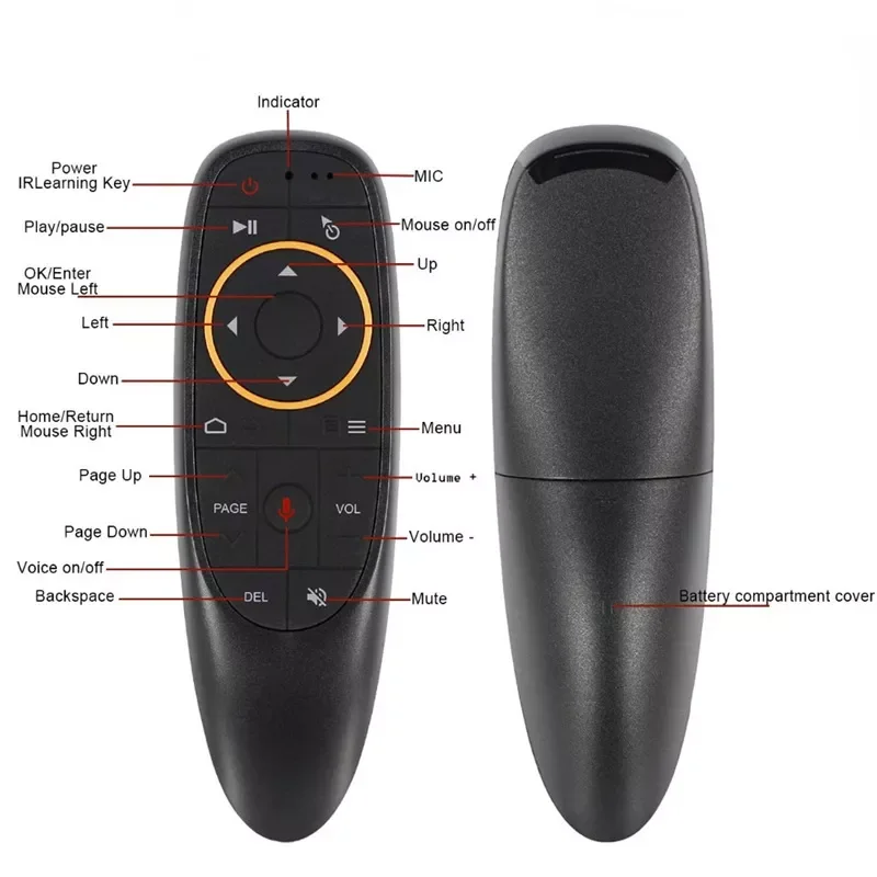 

Free Shipping Voice Air Mouse with USB 2.4GHz Wireless 6 Axis Gyroscope Microphone IR Remote Control For Laptop Android TV Bo
