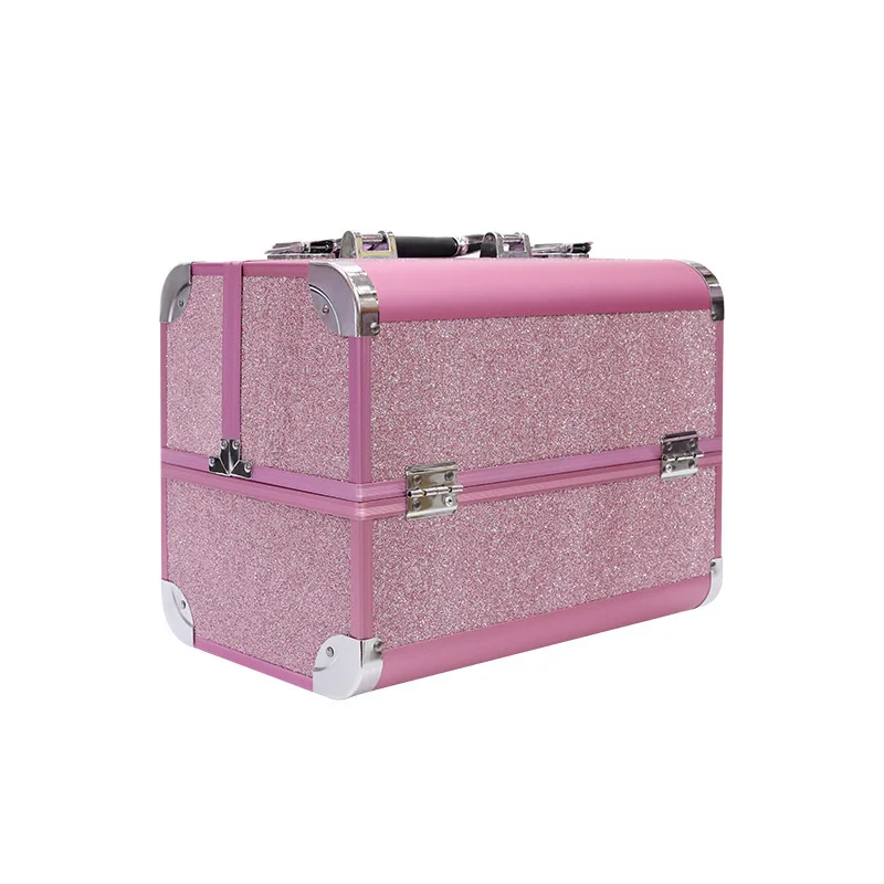 2022 New Large Capacity Embroidered Nail Art Aluminum Alloy Suitcase