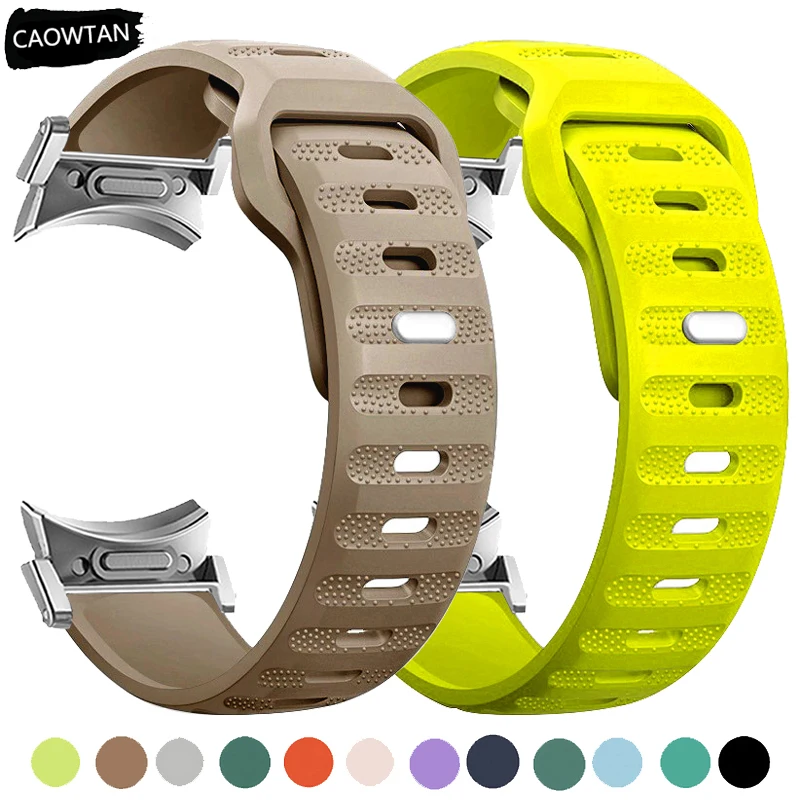 Силиконовый ремешок для Samsung Galaxy Watch 6 5 4 40 мм 44 5Pro 45 без зазоров дышащий 6/4 Classic 43 47 42