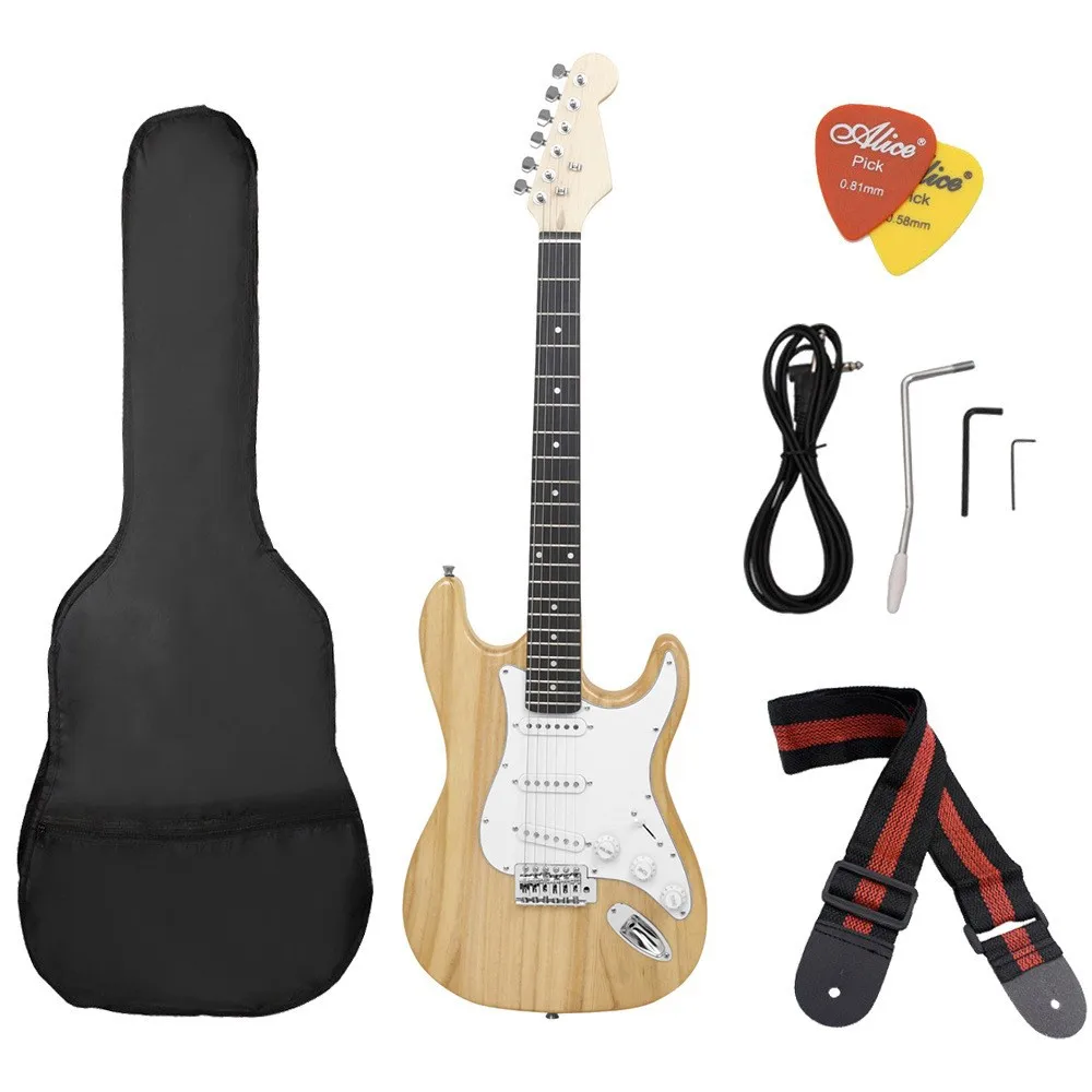 6-струнная электрогитара 24 лада кленовый корпус гриф с сумкой усилитель