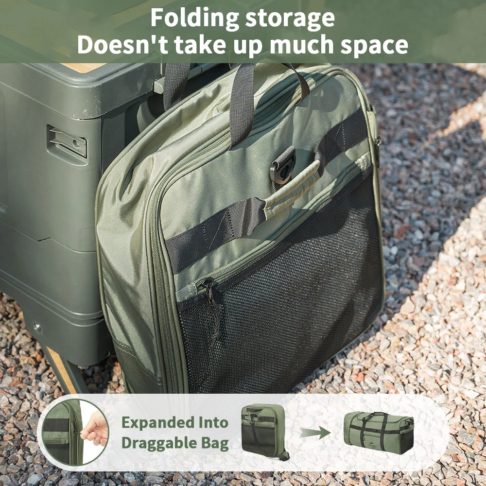 w kempingu Naturehike Przenośna składana torba podróżna na zewnątrz o dużej pojemności kółkach z kółkiem Składana bagaż