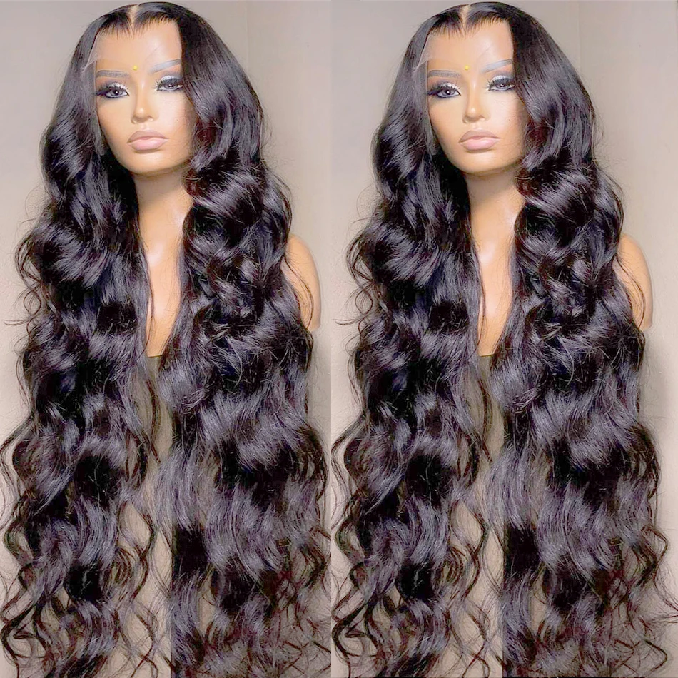 Hd Lace Frontal Wig 13x4 Human Hair Brazilian Body Wave Lace Wig 13x6 Water Wave Transparent Lace 30 Inch  Closure Frontal Wig