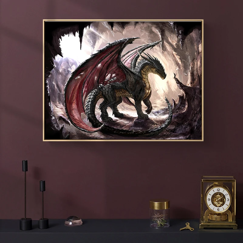 

dragon mosaic diamond painting Dinosaurs in different scenes Diamond Mosaic Rhinestone DIY Cross Stitch Home Decoration
