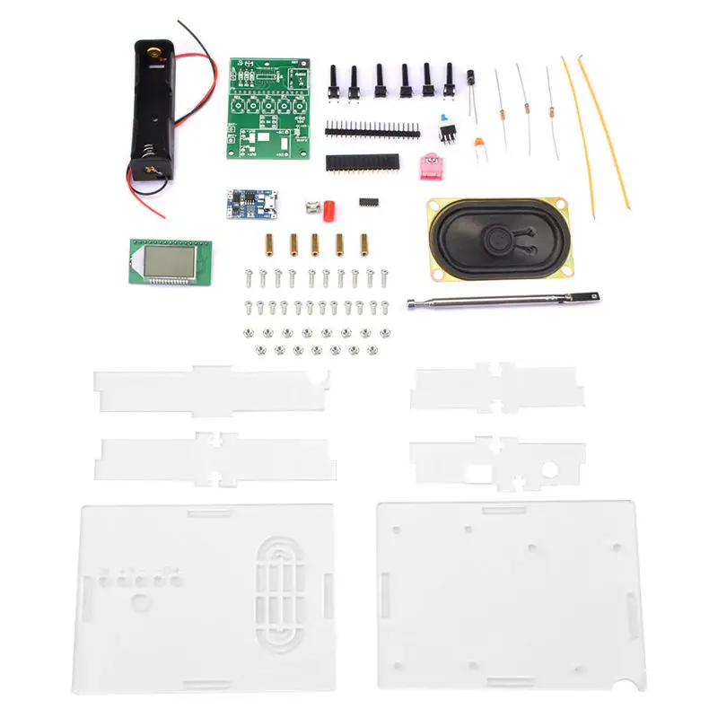 

Rechargeable FM FM digital radio DIY parts with power amplifier campus broadcast receiving kit, good signal