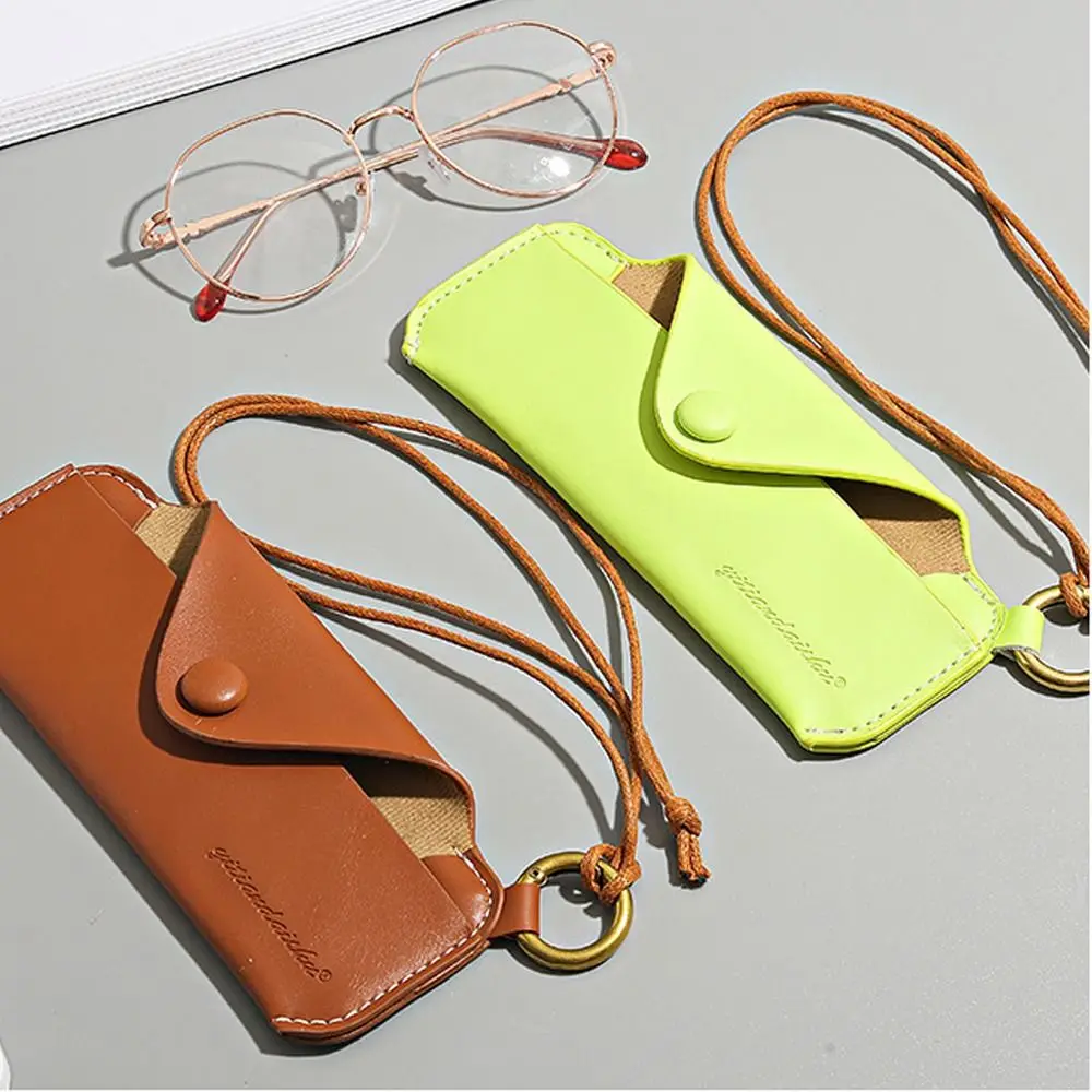 

Sleeve Sunglasses Cases PU Leather Solid Color Portable