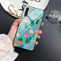 glass protection shell for samsung galaxy s10 s21plus a51 a52 a71 s20fe s21ultra m40s cactus case for samsung a20s a12 a13 5g