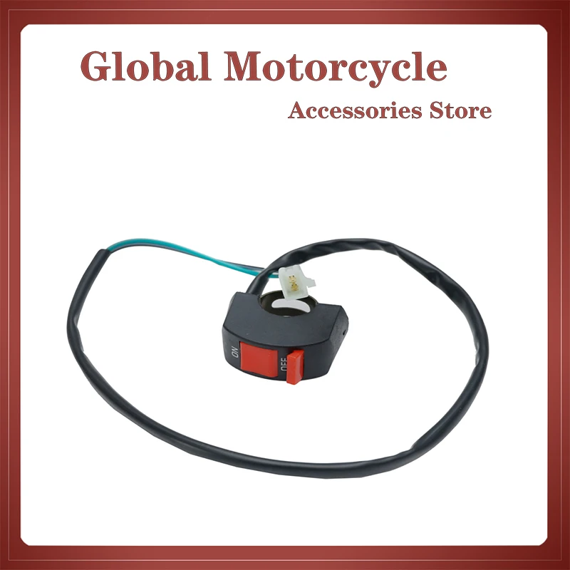 

22mm Universal Motorcycle Handlebar Flameout Switch Connector ON OFF Moto Light Switch Button For Scooter Motorbike Acessories