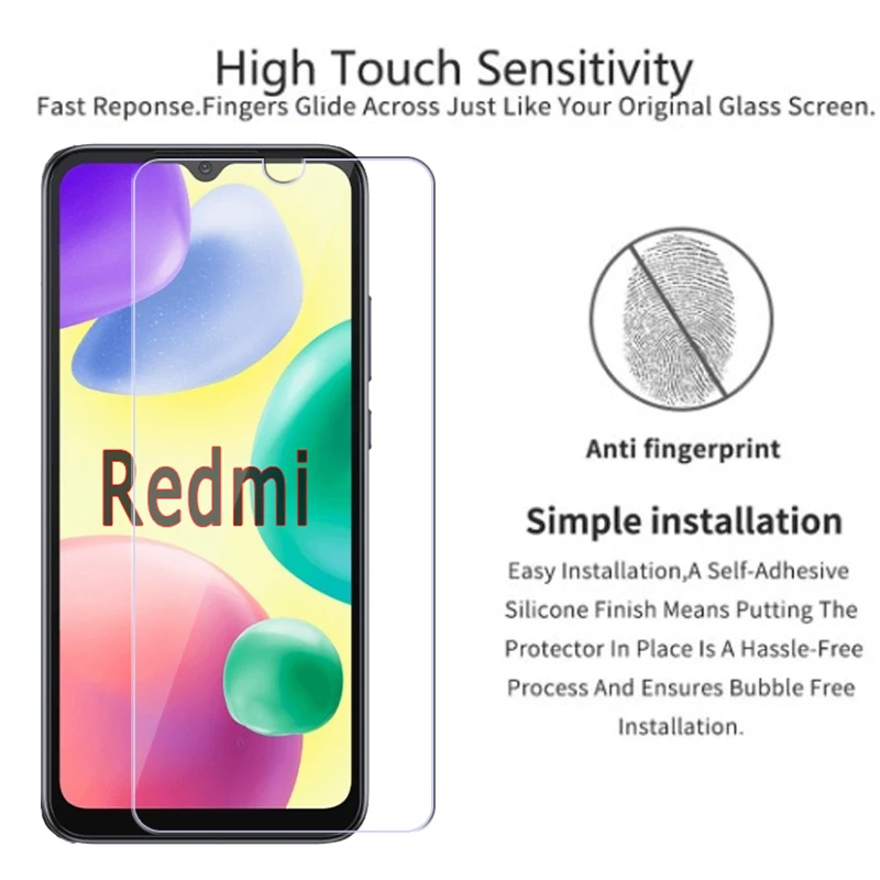 2-1 шт. закаленное стекло для Xiaomi Redmi 10 10A 10C 9i 9C 9t 9a 9at 9 Prime Защитная пленка экрана на A