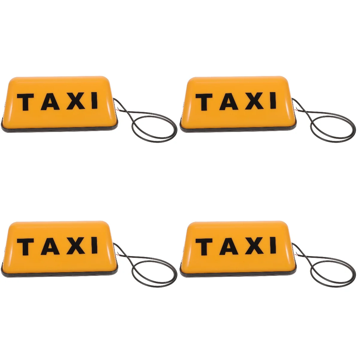 

4 Pack Taxi Dome Light Roof Top Illuminated Sign Vintage Signs Neon Lights Abs Accessories