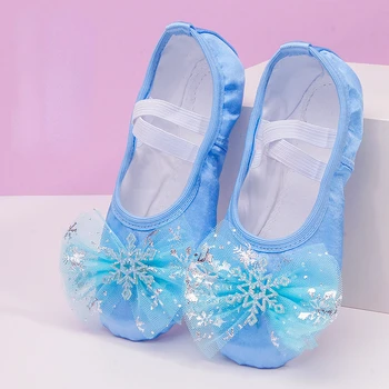 Lovely Princess Dance Soft Soled Ballet Shoe Children Girls Cat Claw Chinese Ballerina Exercises Shoes 1