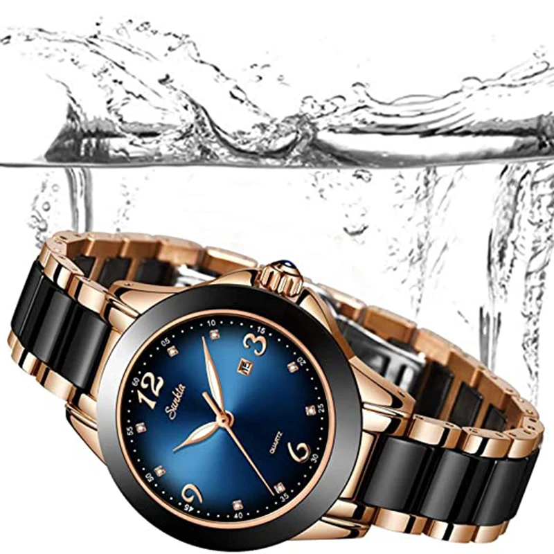 Sunkta Brand Women's Watches Fashion Waterproof Watches Women Ceramic Bracelet Wristband Lady Watch Girl Clock Relogio Feminino