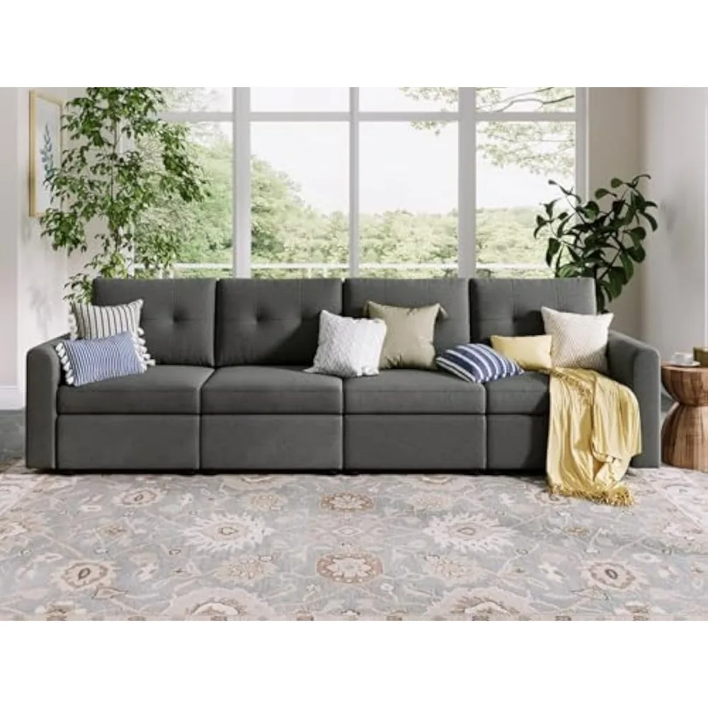 Набор тканевых диванов на 4 места модульный секционный диван Глубокие сиденья