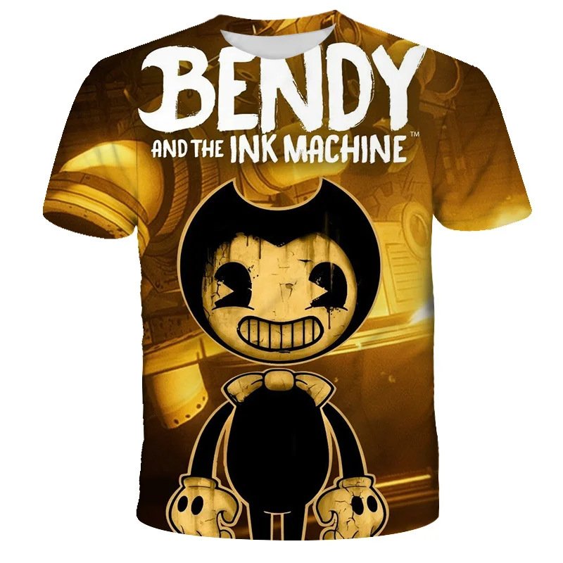 

Kids T-Shirts Harajuku Style 3D Printed Animated T-Shirts Bendy-and The Ink Machine Crew Shirts Boys/Girls Kids T-Shirts 4-14T