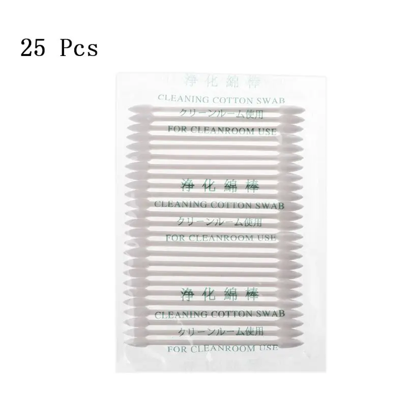 

25PCS Cleaning Swabs Tip with Wooden Handle for Earphone for Smart Phone