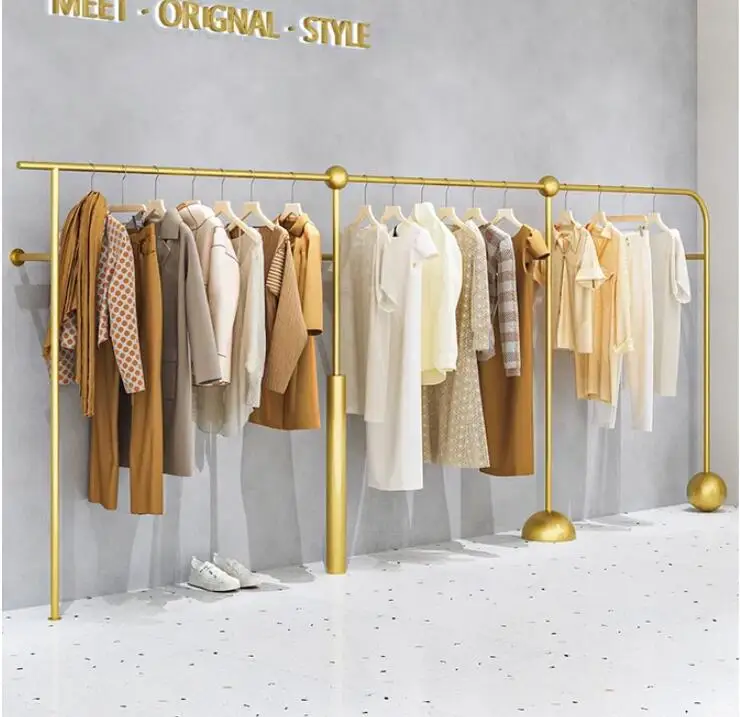 Стеллаж для демонстрации одежды магазин женской железная настенная стеллаж под