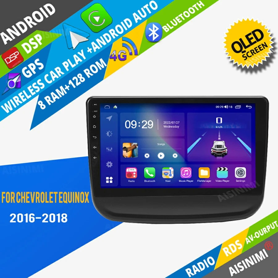 

AISINIMI Android Car Dvd Player navigation For Chevrolet Equinox 2016-2018 car radio Car Audio Gps Multimedia Stereo Monitor
