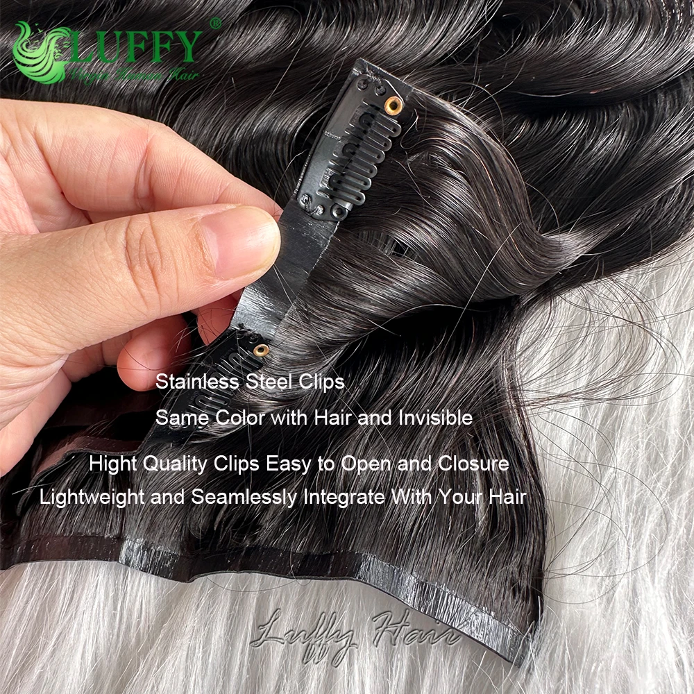 Наращивание волос luffywig объемная волна человеческие волосы 7 шт.