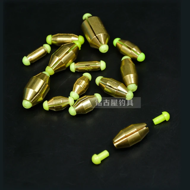 5pcs/lot 1g 2g 3g 4.5g 5.5g 7.5g 11g 14.5g 18g Copper Sinker Weight Sharped Bullet Copper Fishing Tackle Accessories 1
