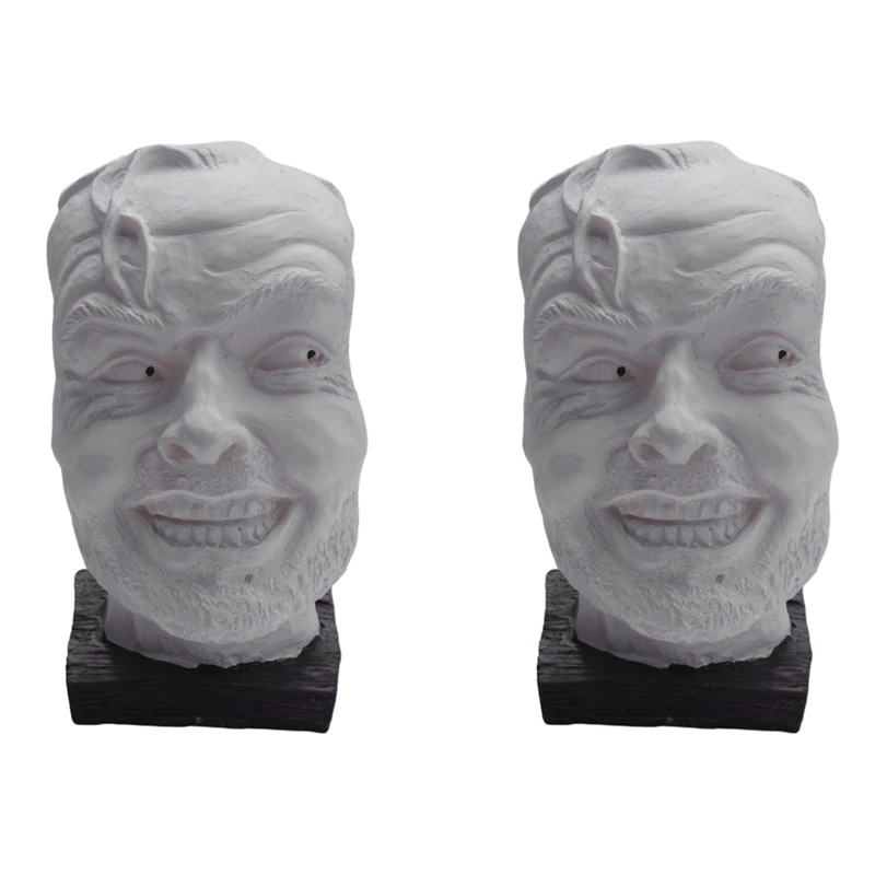 

2 шт. скульптура сияющей книжной библиотеки здесь скульптура Джонни из смолы настольное украшение книжная полка скульптура