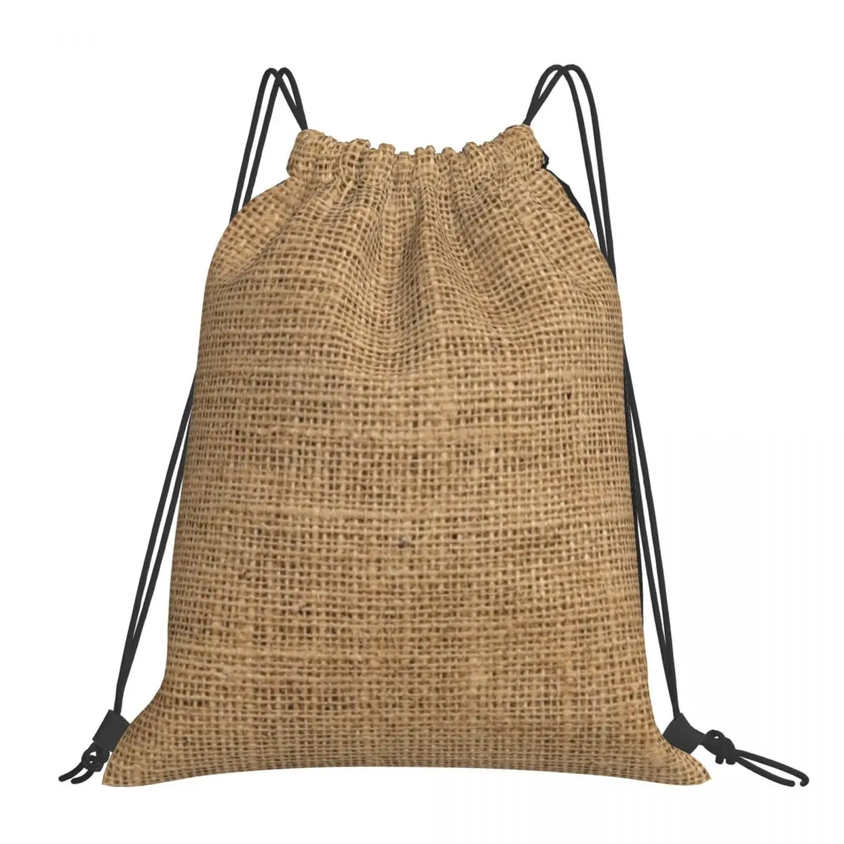 

Braided Rattan Wood Wicker Backpacks Multi-function Portable Drawstring Bags Drawstring Bundle Pocket Sundries Bag Book Bags