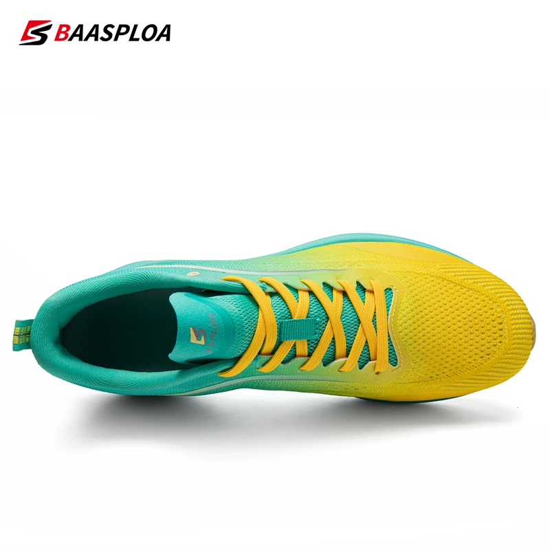2023 Baasploa Men Running Shoes Mesh Breathable Professional Sport Shoes for Men Lightweight Non-Slip Athletic Training Sneakers