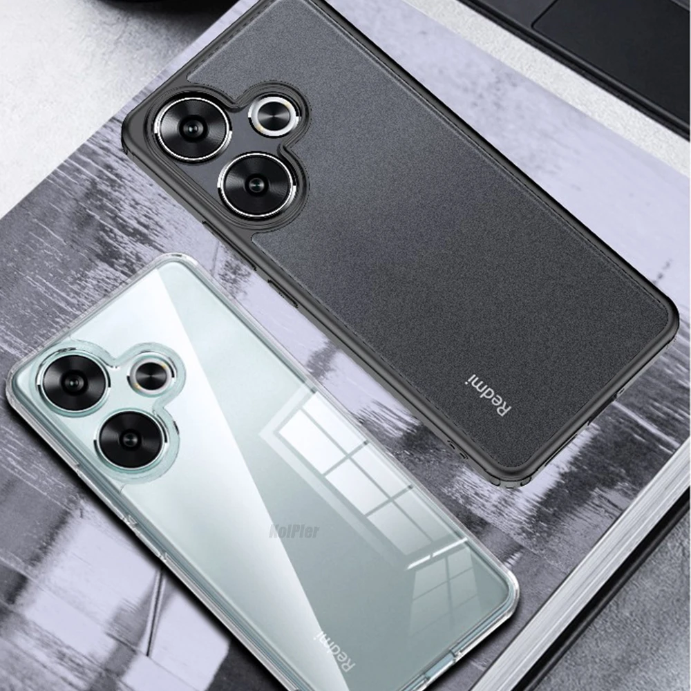 Прозрачный чехол для телефона Xiaomi POCO M6 4G мягкая силиконовая рамка из ТПУ матовая