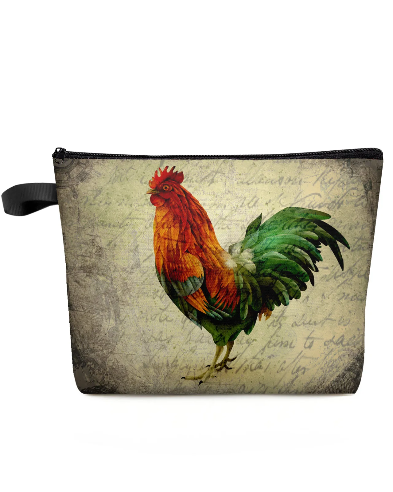 

Animal Cock Retro Farm Rustic Makeup Bag Pouch Travel Essentials Lady Women Cosmetic Bags Toilet Organizer Storage Pencil Case