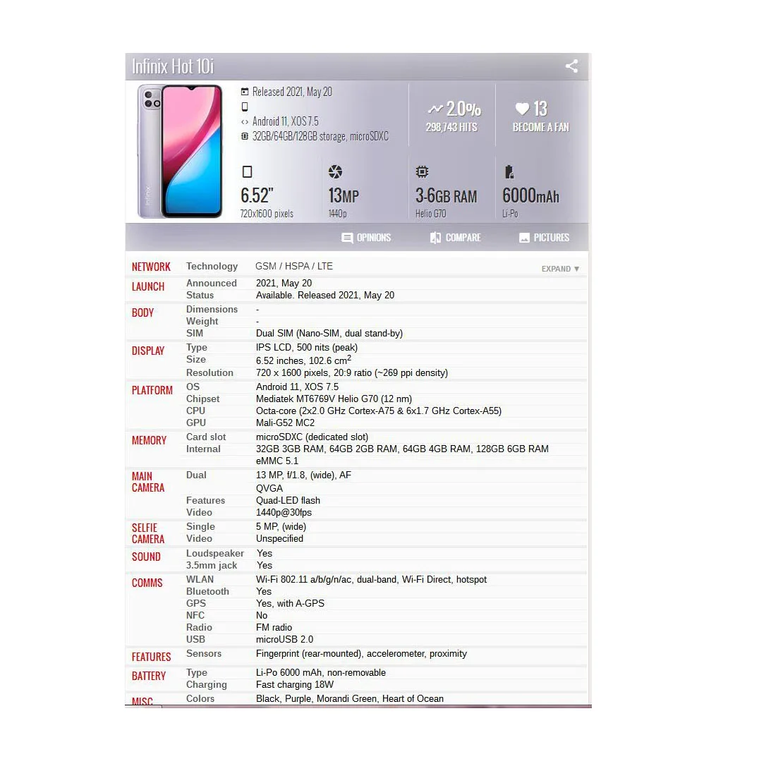 Для Itel P36 Play Vision 1 X657 Hot 10 11 10i X659 ЖК-дисплей + Φ Pro |