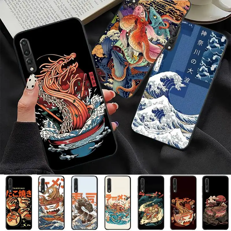 

Great Blue Wave Phone Case For Huawei P 8 9 10 20 30 40 50 Pro Lite Psmart Honor 10 lite 70 Mate 20lite