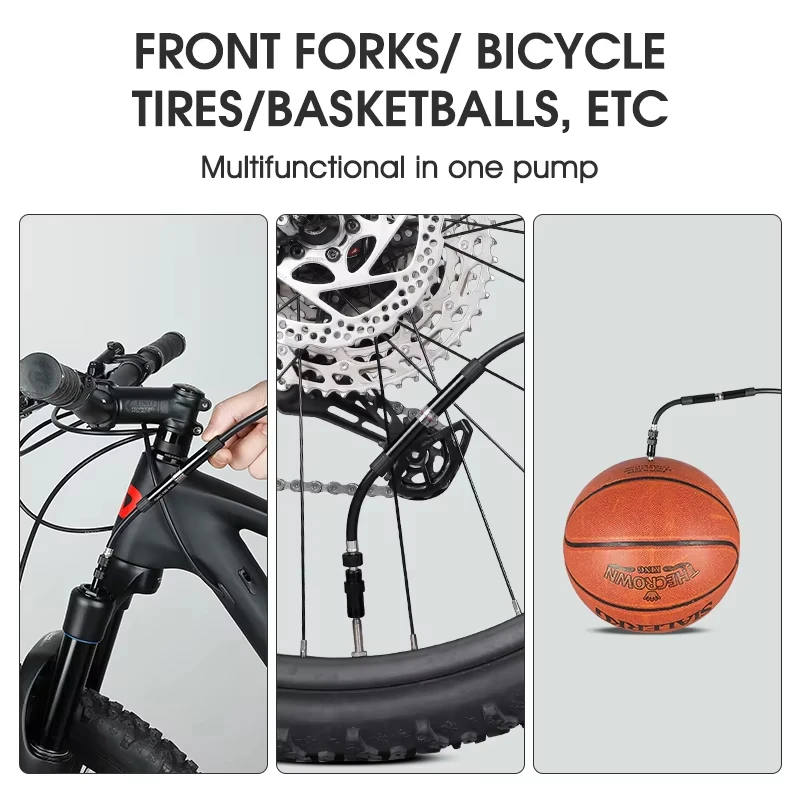 Портативный велосипедный насос высокого давления 140 PSI алюминиевый сплав