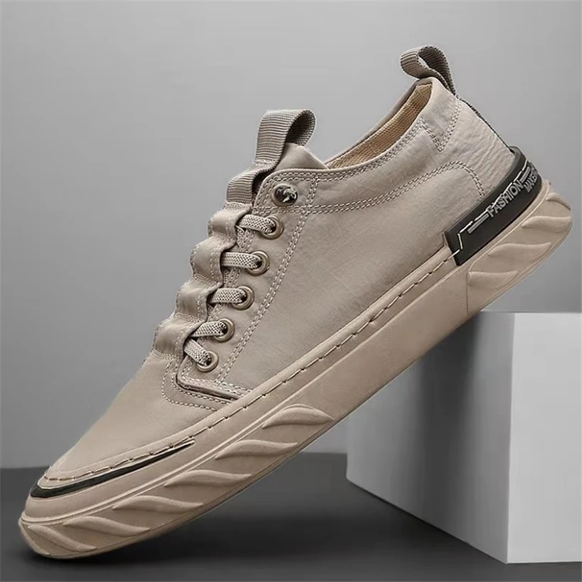 

2023 Casual Men Shoes Lightweight Breathable Man Canvas Shoes Flats Lace-Up Sneaker Mens Sneakers Travel Tenis Masculino