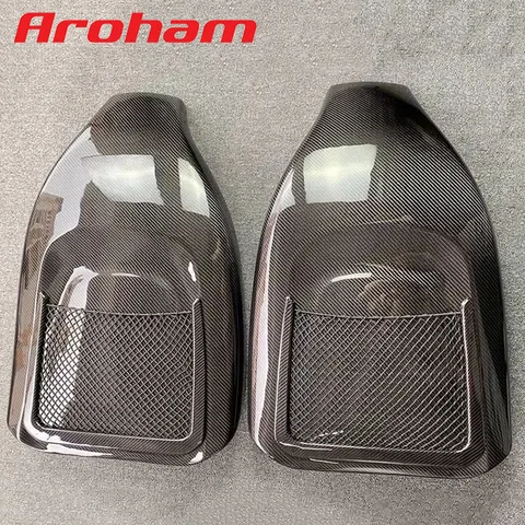 Aroham 100% натуральное углеродное волокно спинки сиденья для Audi S4 S5 RS4 RS5 2015 2016 2017 2018 2019 2020 2021 защита заднего сиденья автомобиля
