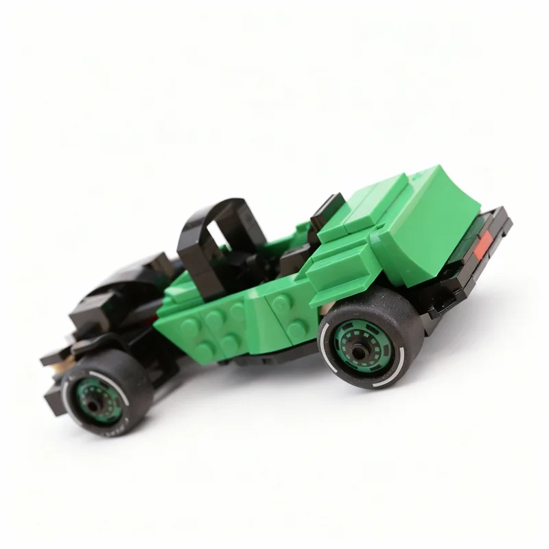 Фото 216 деталей MOC City Champions Kicking Cool HOT ROD Модель строительных блоков, игрушка, коллекция, подарок на день рождения, творческое искусство, 3D-образование №4