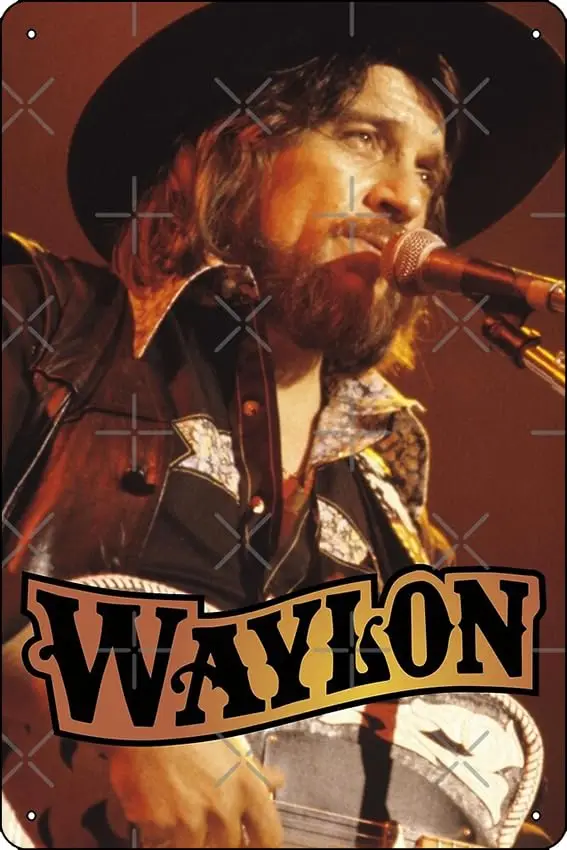 Waylon Jennings: Outlaw Legend Art Print Металлическая жестяная вывеска 12 х 8 дюймов Забавная