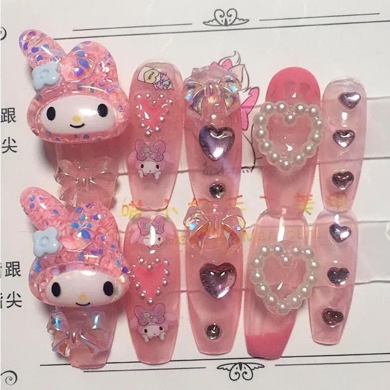 Diy Sanrio наклейка на ногти My Melody Мультяшные куклы ручной работы стикер для ногтей