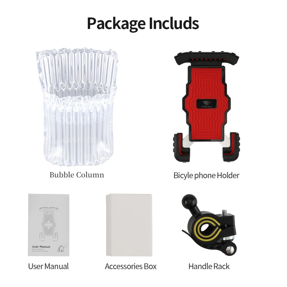 Держатель для телефона RION на руль мотоцикла или велосипеда нескользящий поворот