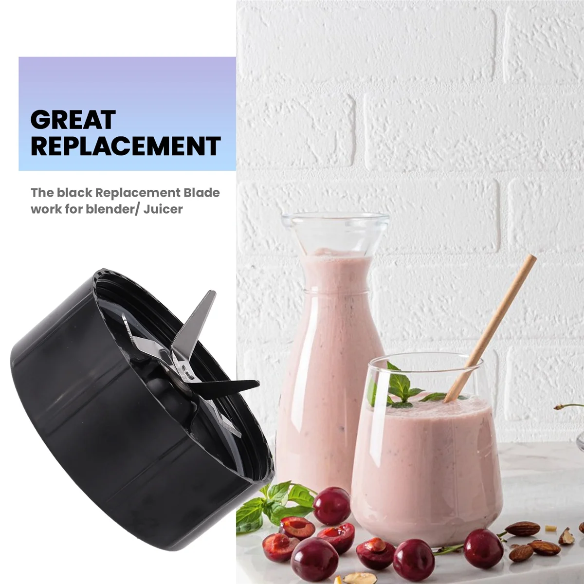 Запасная часть крестового лезвия совместимая с лезвием Magic-Bullet (250 Вт серия MB1001)