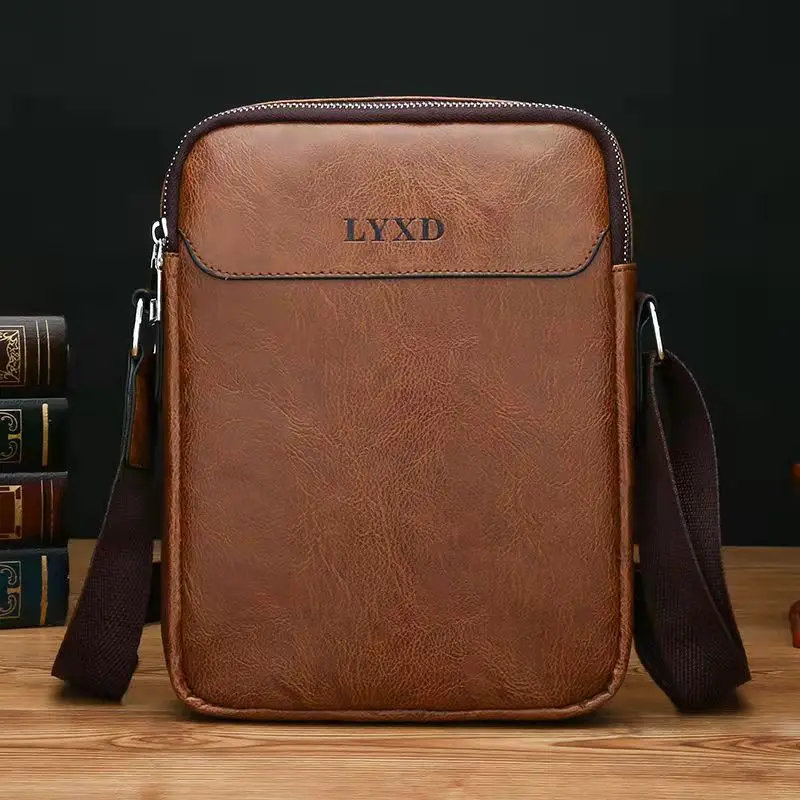 

Men's Shoulder Bag Messenger Bag Backpack Business Bag Computer Bag Fashion Small Backpack Mobile Phone Bag Leather Baga
