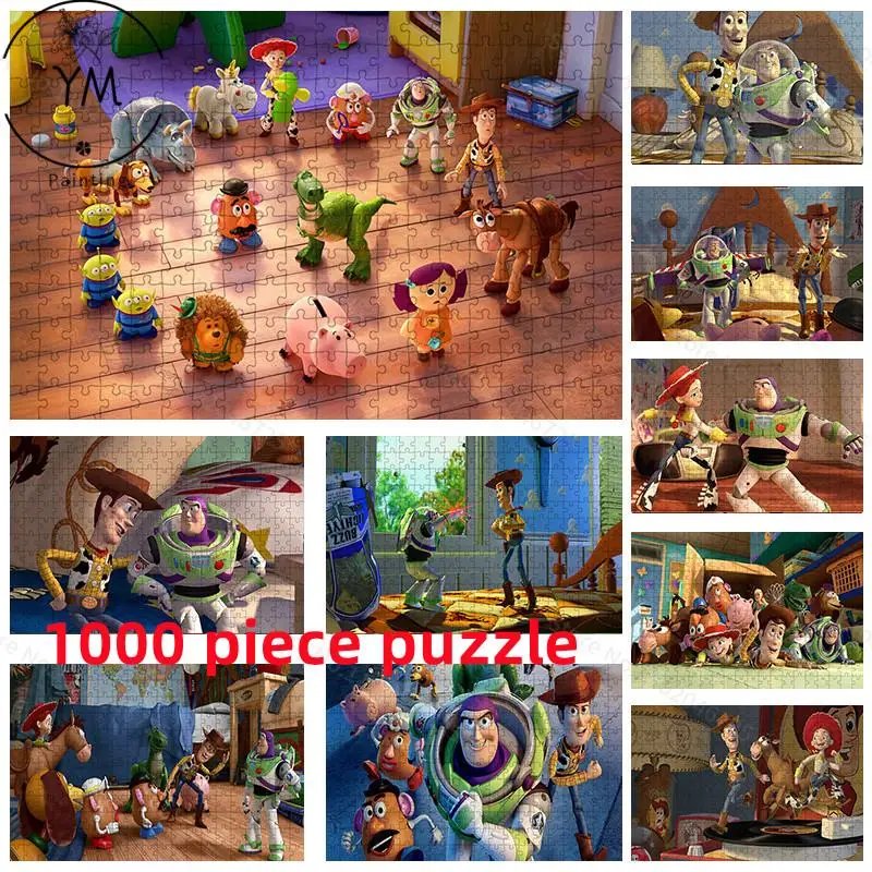 Disney Brand Toy Story Jigsaw Puzzles Educational Toys 1000 Pieces Paper Puzzle Birthday Gifts Kids Adult Collection Hobby