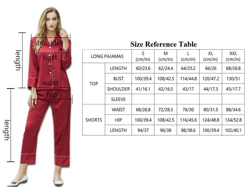 Pajamas Set Women Satin Pajama Sets Bride Bridesmaid Pyjamas Set Sleepwear Long Sleeve Nightwear Pj Sets for Women Gray Blue