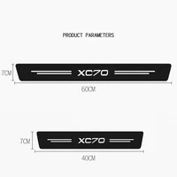 for volvo xc70 xc 70 leather carbon fiber decor decal threshold tuning car door sill protector stickers accessories
