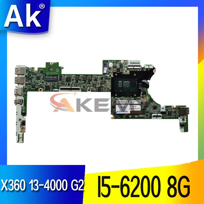 

DAY0DDMBAE0 for HP Specter X360 13-4000 G2 13-4100 13-4102TU Notebook Motherboard 849426-601 849426-001 849426-501 I5-6200 8G