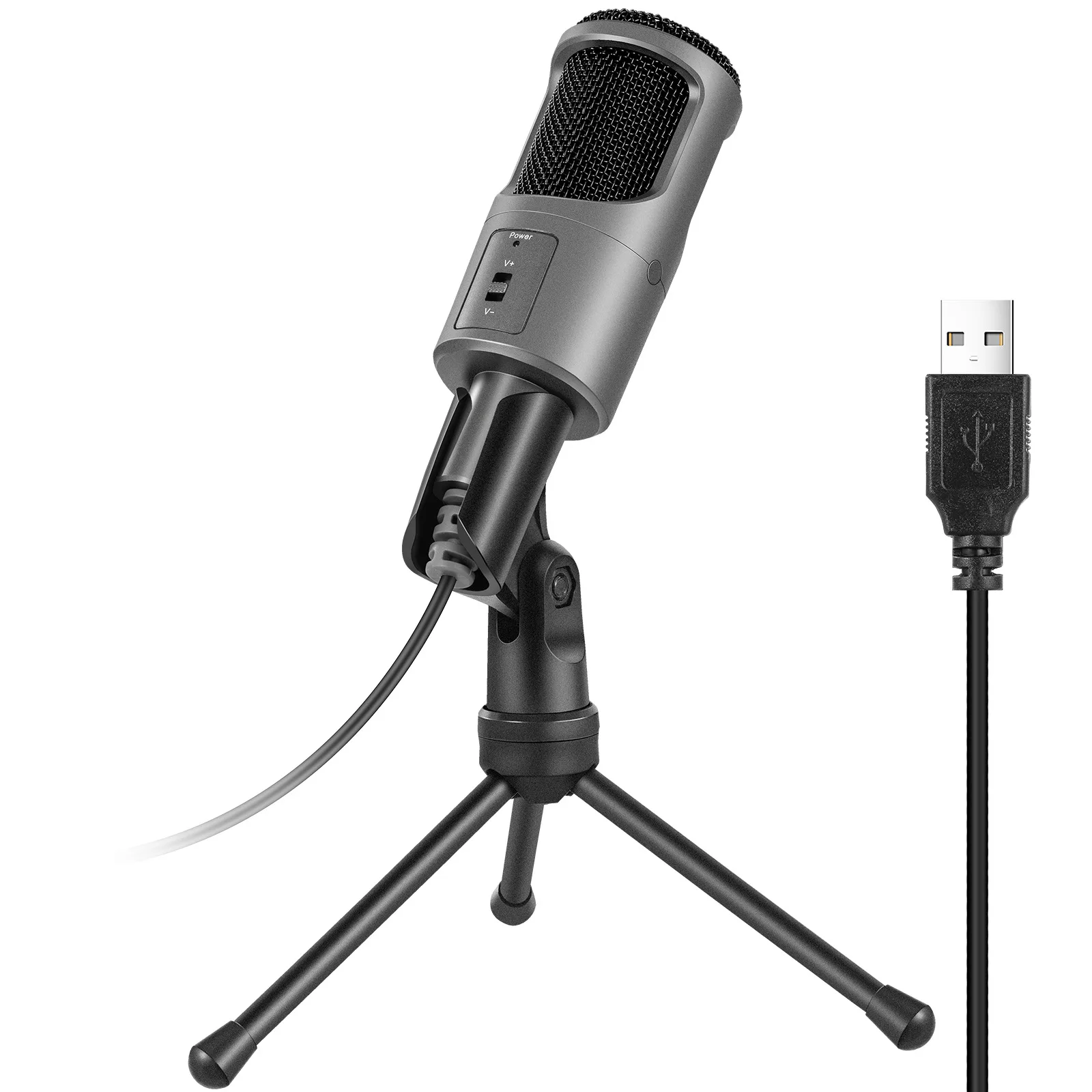 

New 3.5MM USB Condenser Microphones For PC Computer Laptop Singing Gaming Streaming Recording Studio YouTube Video Microfon