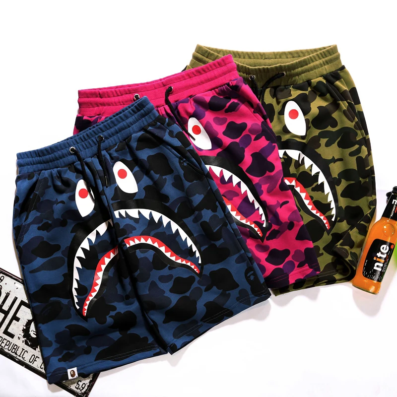 

2023 Summer Bapes Camouflage Printed Casual Men's Shorts Fashion Jogging Shorts Beach Shorts1:1 Top Quality