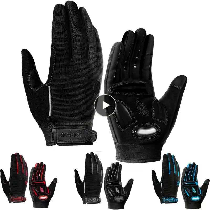 

Super Fit Cycling Gloves Breathable Full Finger Shock-absorbing Bike Gloves Knuckle Extention