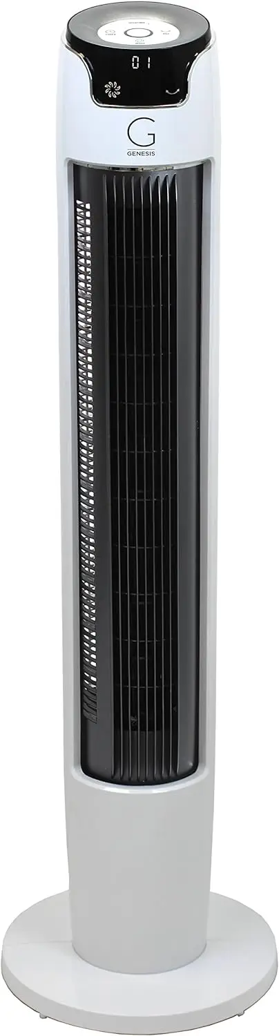 

Powerful 43 Inch Oscillating Fan with Max Air Quiet Technology and Remote, White (G5TOWERFAN)